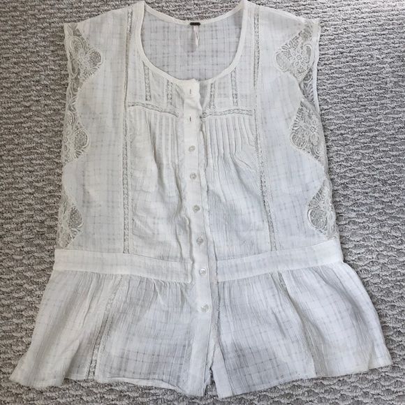 Free People Tops - Free people ivory lace tank